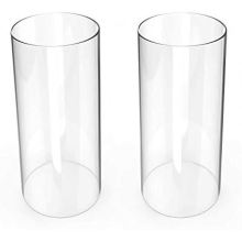 Wholesale Clear Glass Shade Straight Cylinder Seeded Glass Tube Bubble Lamp Shade Replacement